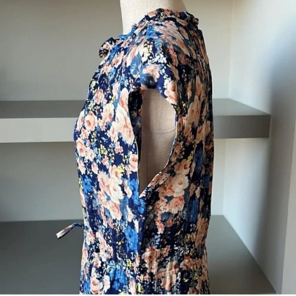 Rebecca Taylor Gigi Floral Silk Shirt Dress Size 0